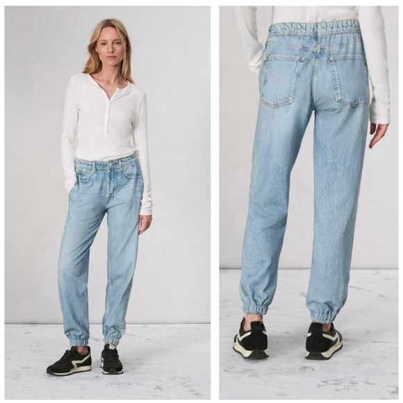 rag & bone Pants - rag & bone Miramar Faux Denim Terry Pull On Jogger
Jeans XL Kacy light blue